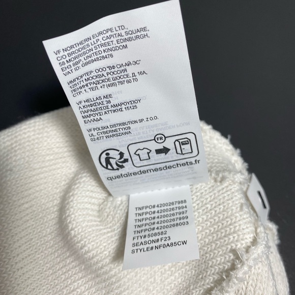 The Northface Big Box Beanie Gardenia White OS Brand new with tag - Picture 5 of 7